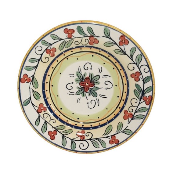 Philippe Richard Italia Floral Hand Painted Salad / Dessert Plate - Picture 1 of 4